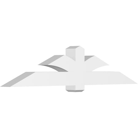 Ekena Millwork Redmond Architectural Grade PVC Gable Bracket, 84"W x 17 1/2"H x 6"D x 6"F, 5/12 Pitch GBP084X18X0606RED00